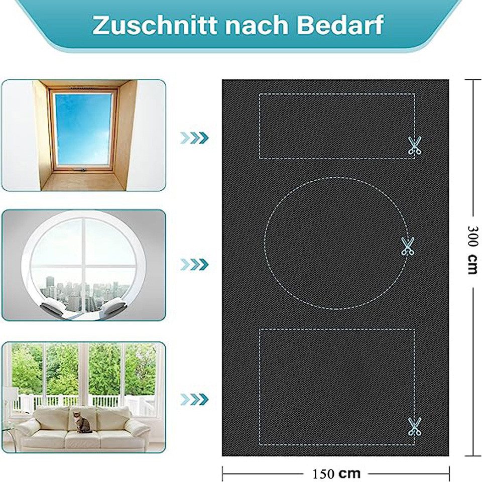 Verdunklungsrollo Hitzeschutz, Verdunkelnd, Ohne Bohren, 100% verdunkelnd, Coonoor, Ohne Bohren – Bild 2 von 5