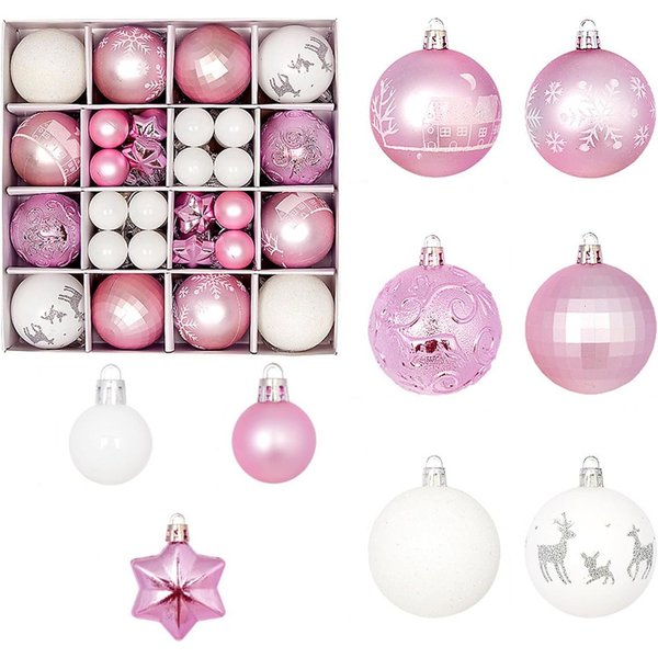 Coonoor Weihnachtsbaumkugel 40-46 Stück Weihnachtsbaumkugeln, Weihnachtsbaumhängeschmuck, (44 St), für Weihnachtsbaumdekoration