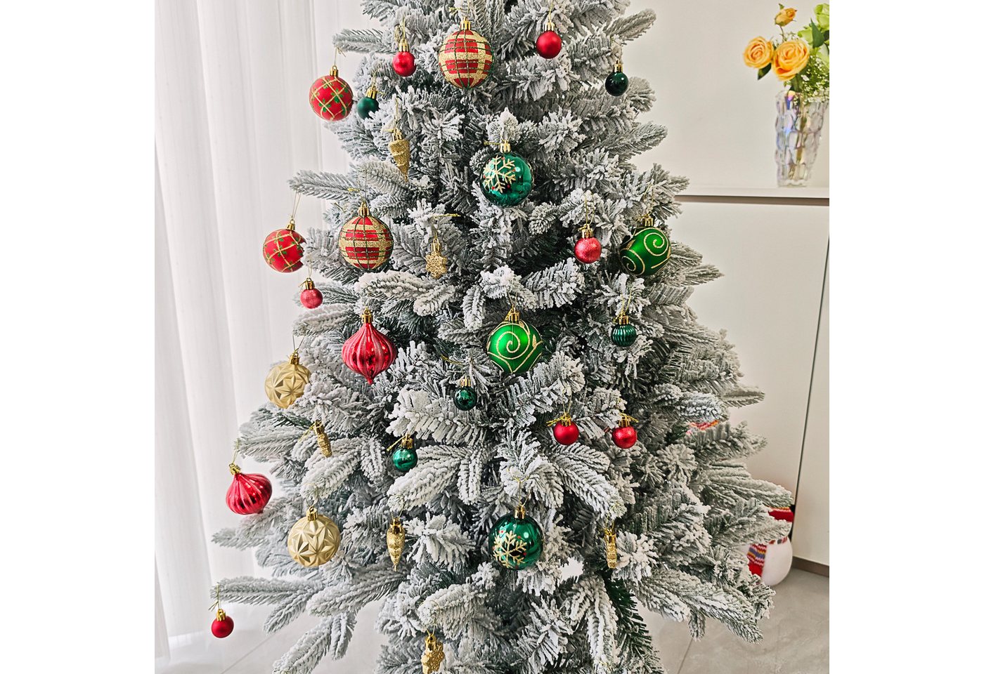 Coonoor Weihnachtsbaumkugel 40-46 Stück Weihnachtsbaumkugeln, Weihnachtsbaumhängeschmuck, (46 St), für Weihnachtsbaumdekoration – Bild 5 von 5