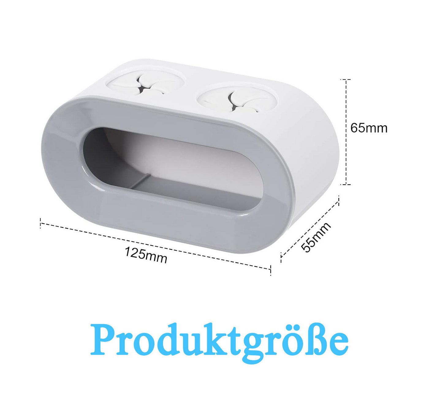 Coonoor Zahnbürstenhalter Universal Zahnbürstenhalter,2PCS Elektrische Zahnbürstenhalter, (2-St), Wandmontage mit Ablaufloch, Ohne Bohren, für Badezimmer – Bild 2 von 5