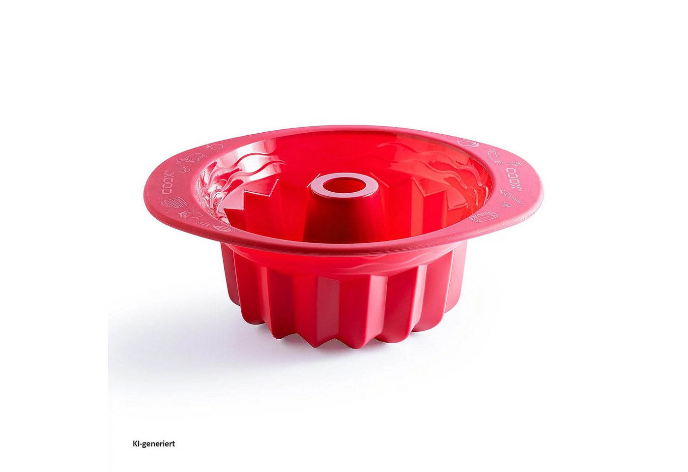 coox Gugelhupfform - stabile Backform mit Griffen aus Silikon 24x10 cm, (Stück 1-tlg), Hitzebeständig bis 230°C und kälteresistent bis -40°C – Bild 2 von 2