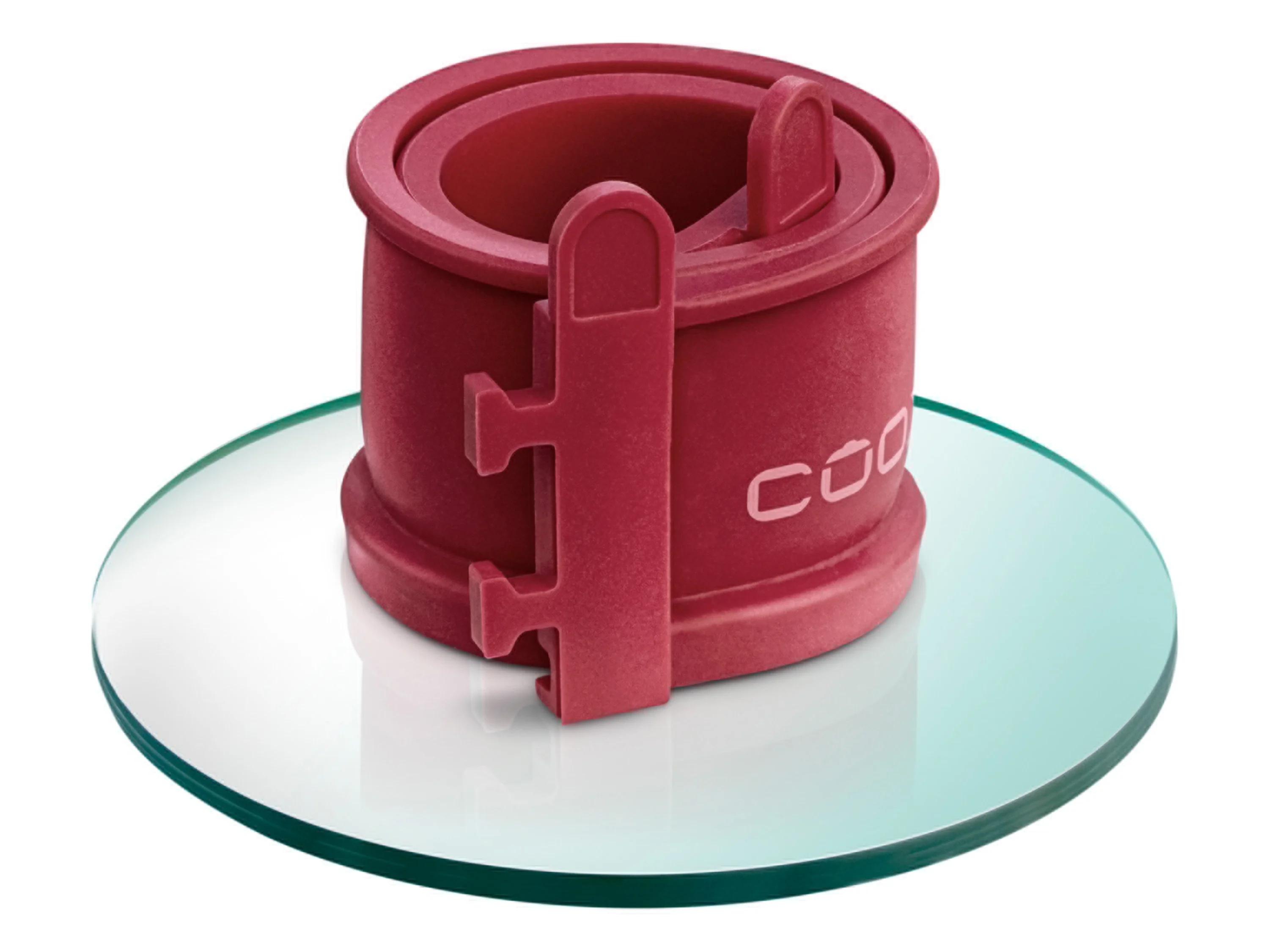 COOX Springform Mini mit Glas-Servierplatte Ø 12x5 cm (Dunkelrot) – Bild 4 von 4