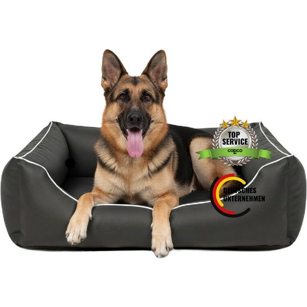 CopcoPet Tierbett Orthopädisches Hundebett / Wendebett Kleine bis Große Hunde, Kunstleder
