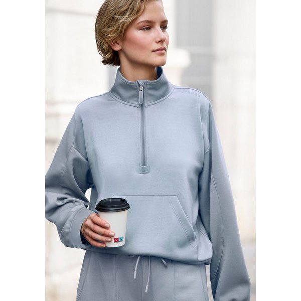 Copenhagen Studios Langarmshirt aus hochwertigem Material mit Stehkragen und Reißverschluss