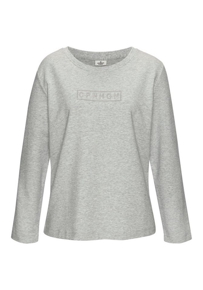 Copenhagen Studios Langarmshirt mit hochwertiger Logostickerei – Bild 2 von 5