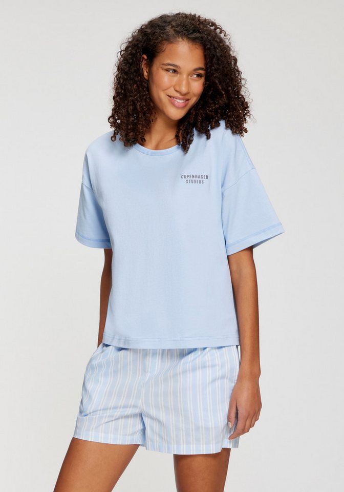 Copenhagen Studios Pyjamashorts aus fein gewebter Baumwoll-Qualität – Bild 3 von 5