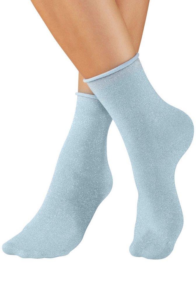 Copenhagen Studios Socken (Packung, 2-Paar) mit glitzernden Metallfäden – Bild 3 von 5