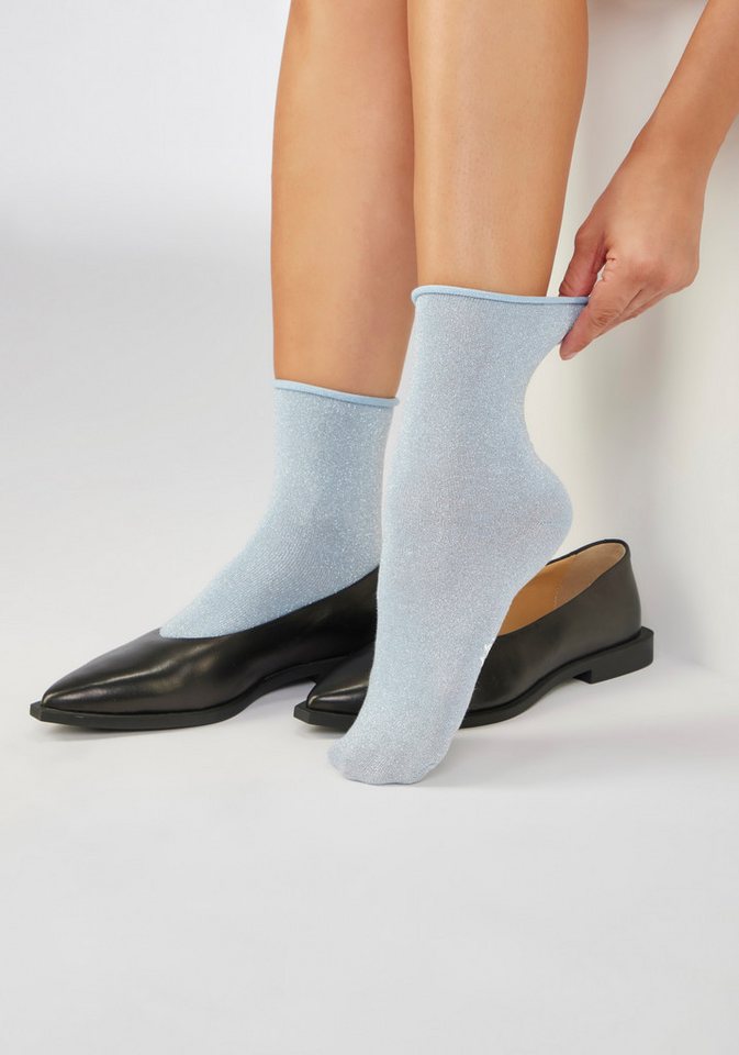 Copenhagen Studios Socken (Packung, 2-Paar) mit glitzernden Metallfäden – Bild 4 von 5