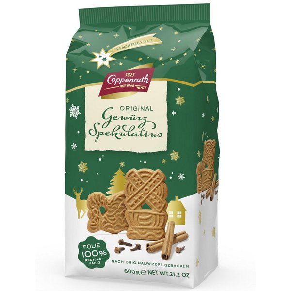 Coppenrath Kekse, Coppenrath Gewürz Spekulatius würzig klassischer Weihnachtsgenuss 600g