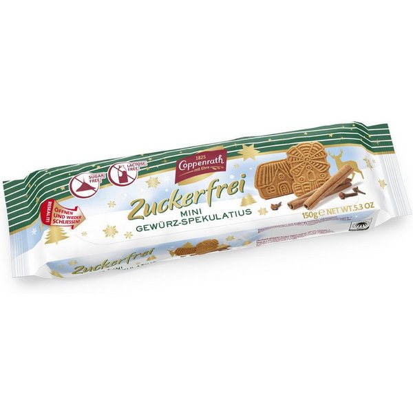 Coppenrath Süßigkeit, Coppenrath Mini Gewürz Spekulatius Zucker und Laktosefrei 150g