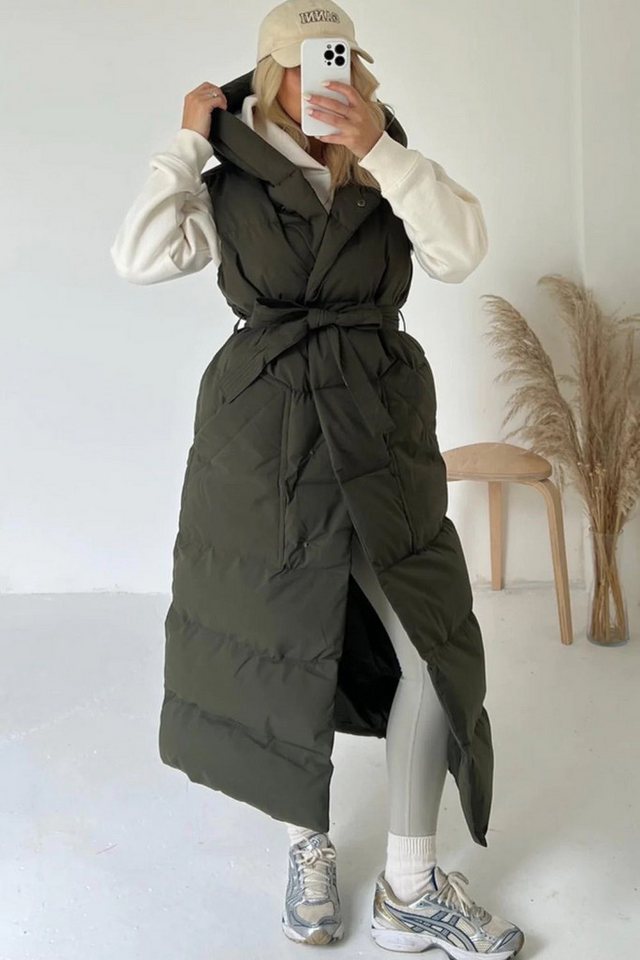Copperose Longweste Kapuzen-Langweste Steppweste #7527 – Bild 2 von 3