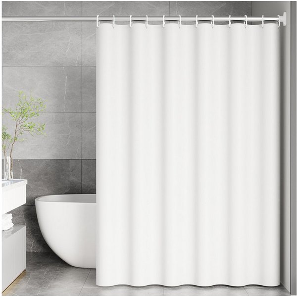 Coradoma Duschvorhang Badewannenvorhang 180x200cm inkl. Ringe für Dusche Vorhang, Breite 180cm, Höhe 200cm, wasserabweisend, anti-bakteriell