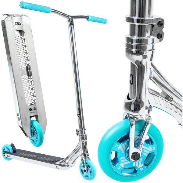 Core Action Sports Stuntscooter CORE SL3 Stunt-Scooter Park H=92,5cm Chrome/Teal