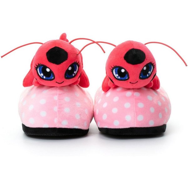 Corimori Miraculous Ladybug Tikki & Plagg, super weiche Plüsch Hausschuhe (Packung, Geschenk) Tikki