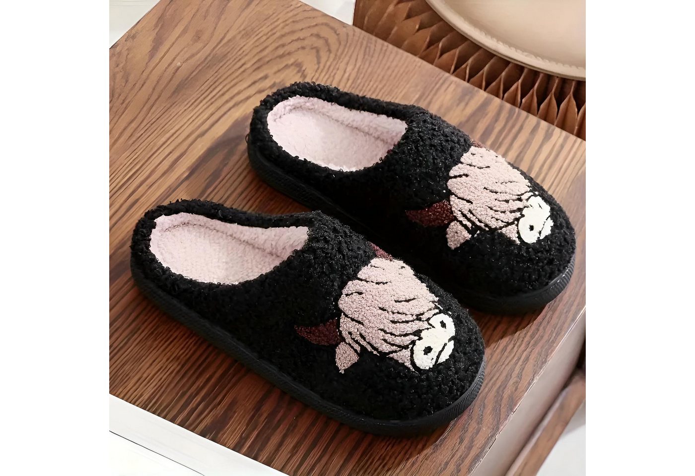Corimori mit netten Motiven, Gr. 34-44, Antirutsch & bequem Plüsch Hausschuhe (Packung, Geschenk) Highland Cow Pantoffeln für Kinder und Erwachsene, EU Größe 36 – Bild 3 von 3