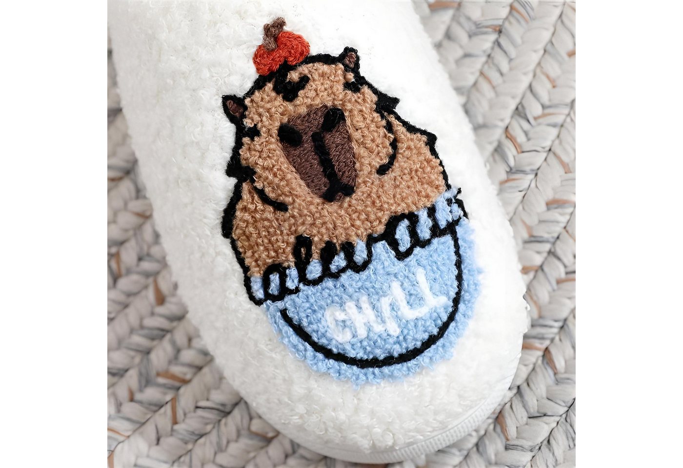 Corimori mit netten Motiven, Gr. 34-44, Antirutsch & bequem Plüsch Hausschuhe (Packung, Geschenk) Capybara Pantoffeln für Kinder und Erwachsene, EU Größe 42-43 – Bild 3 von 3