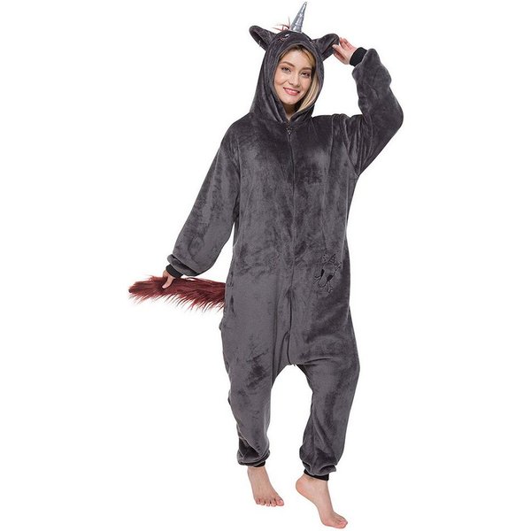 Corimori Partyanzug Erwachsenen Onesie, Jumpsuit, Jumpsuit, Pyjama, Fasching, Kigurumi, Tierkostüme, Punk Einhorn "Ruby"