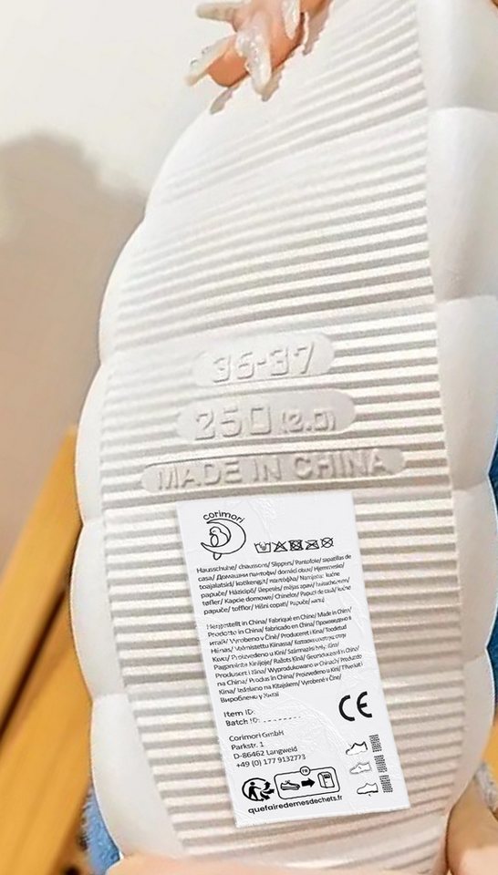 Corimori Plüsch Häschen Pantoffeln, süße Hasen Designs Plüsch Hausschuhe (Packung, Geschenk) kuschelig weiche Slipper für Kinder und Erwachsene, EU Größe 38-39 – Bild 2 von 3