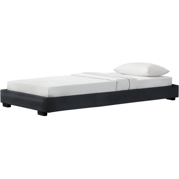 Corium Polsterbett, »Masari« Modernes Bett 90x200cm mit Lattenrost schwarz Kunstleder