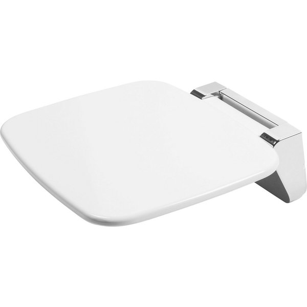 CORNAT Duschklappsitz Belastbar bis 160 kg - Platzsparend klappbar - Rutschfeste Sitzfläche, belastbar bis 160 kg, Pflegeleichtes Material - Zeitloses Design
