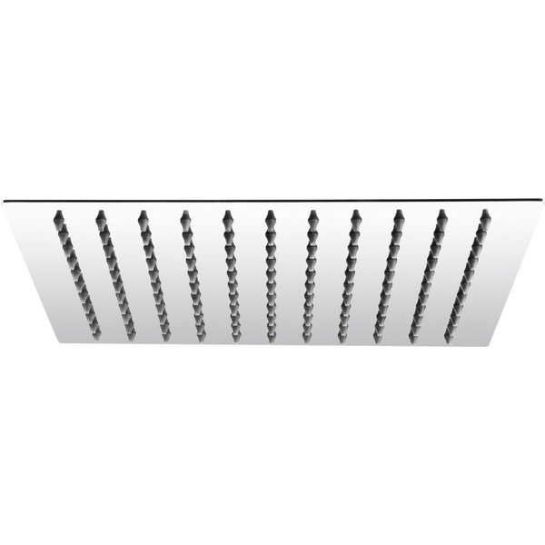 CORNAT Kopfbrause 250 x 250 mm Kopf-Größe - 1 Strahlart - Kugelgelenk & Anti-Kalk-Düsen, Extra schlankes Design - Edelstahl rostfrei