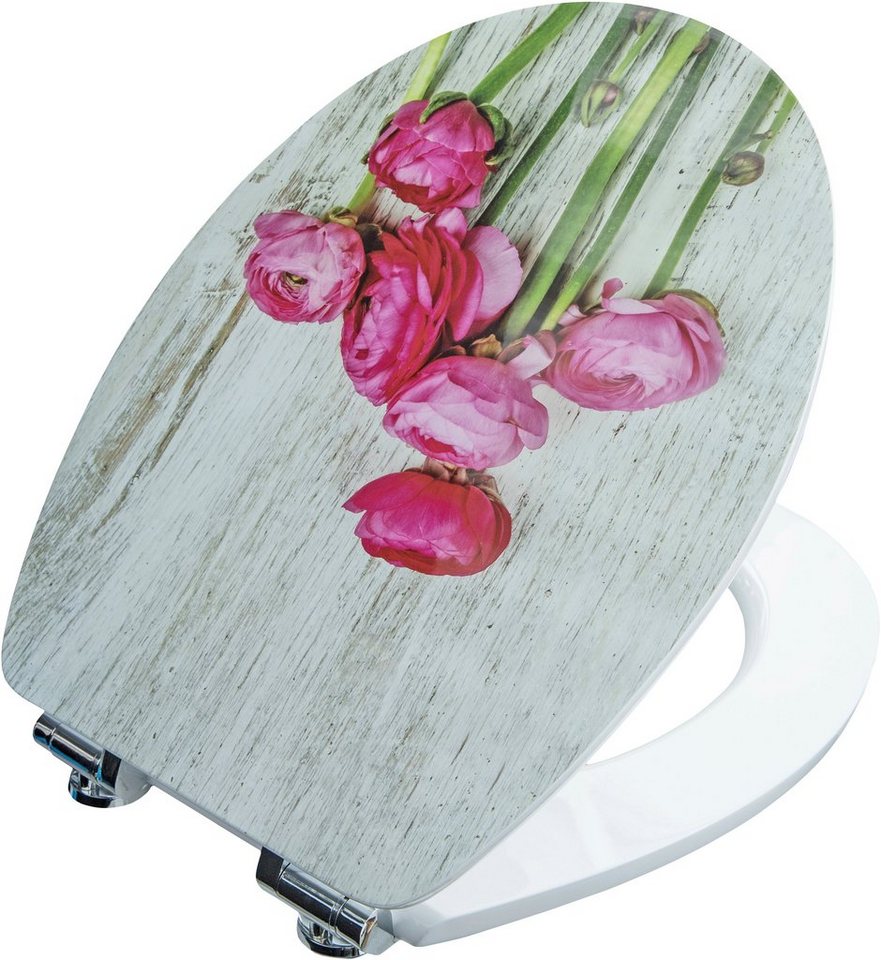 CORNAT WC-Sitz Ansprechendes Design - Hochwertiger Holzkern - Absenkautomatik, Schnellbefestigung - Komfortables Sitzgefühl / Toilettensitz – Bild 2 von 5