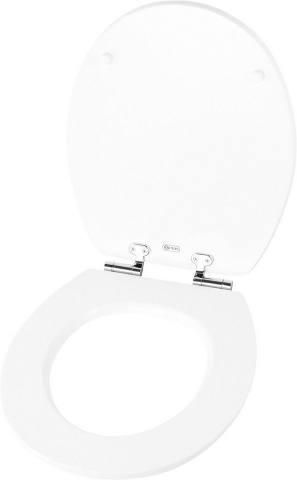 CORNAT WC-Sitz Ansprechendes Design - Hochwertiger Holzkern - Absenkautomatik, Schnellbefestigung - Komfortables Sitzgefühl / Toilettensitz – Bild 4 von 5