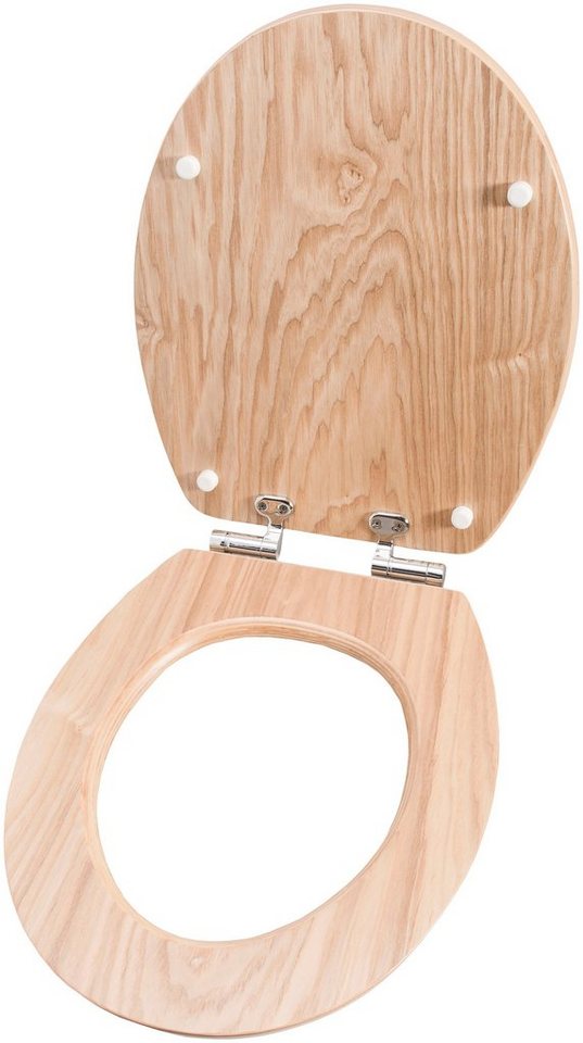 CORNAT WC-Sitz Hochwertiges Echtholz - Eiche - Komfortables Sitzgefühl, Absenkautomatik - Edle Holz-Optik passt in jedes Badezimmer – Bild 4 von 5