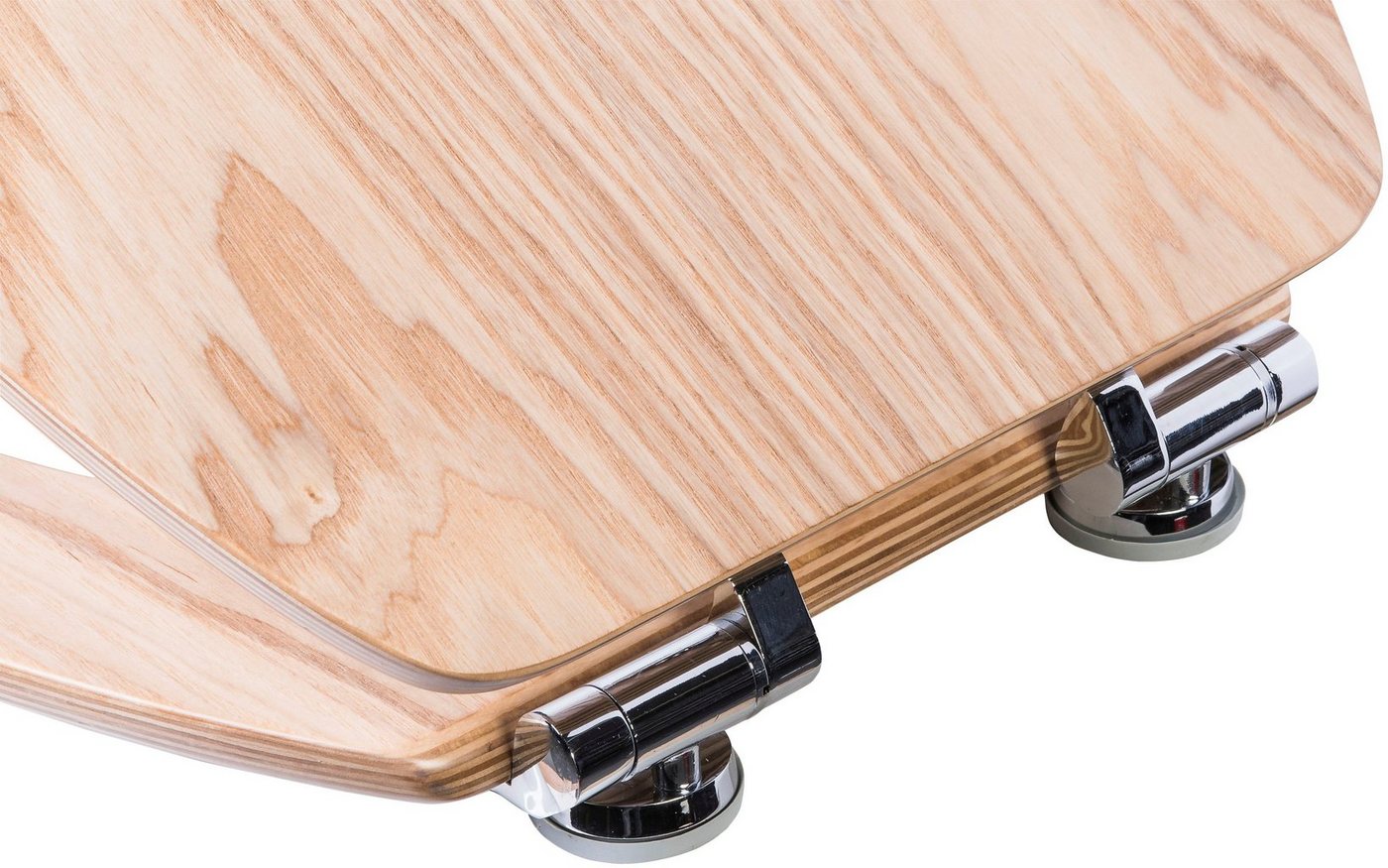 CORNAT WC-Sitz Hochwertiges Echtholz - Eiche - Komfortables Sitzgefühl, Absenkautomatik - Edle Holz-Optik passt in jedes Badezimmer – Bild 5 von 5