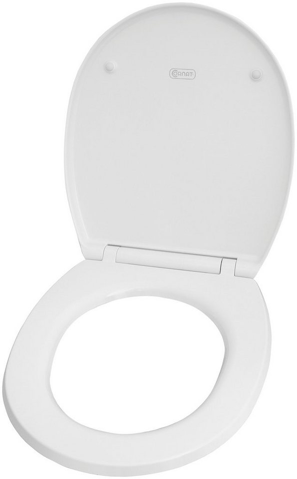 CORNAT WC-Sitz Klassisch weißer Look - Pflegeleichter Duroplast - Quick up, Clean Funktion - Absenkautomatik - Montage von oben / Toilettensitz – Bild 4 von 5