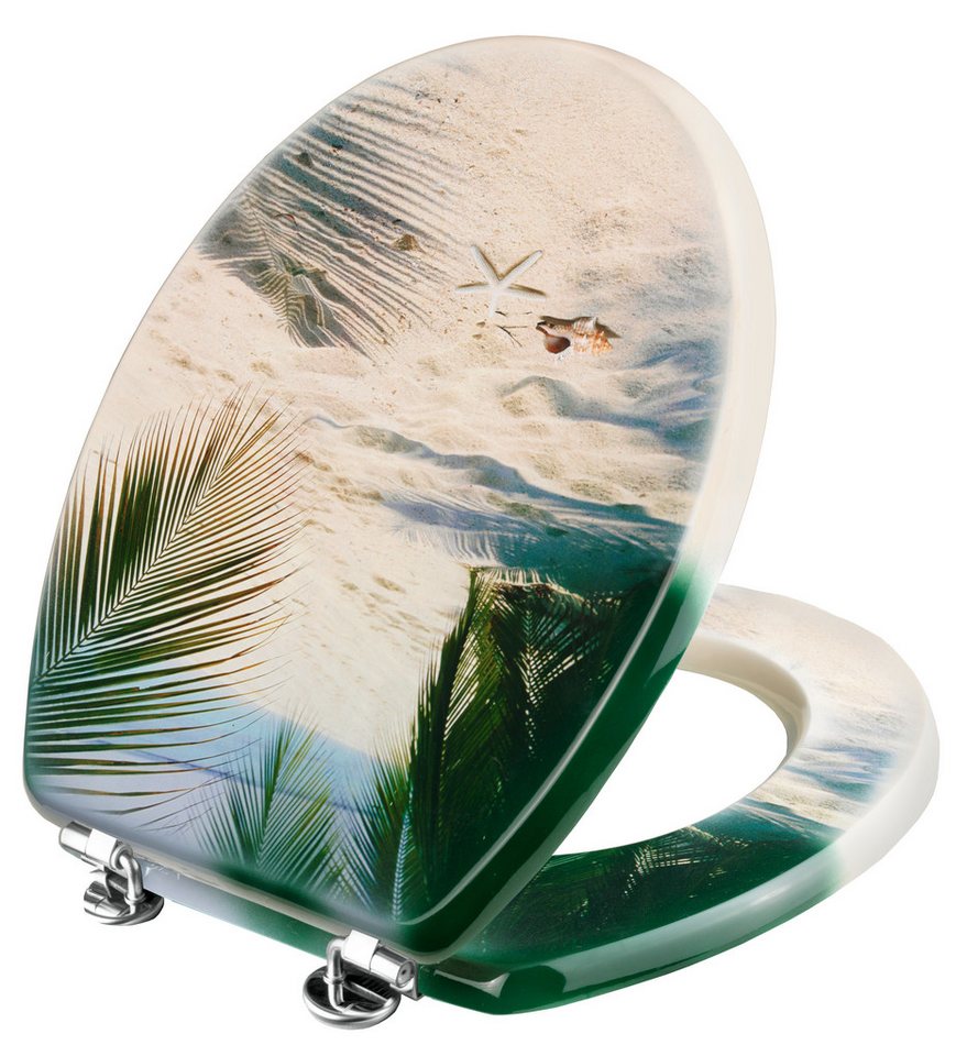CORNAT WC-Sitz Palmen am Strand WC Sitz Dekor – Bild 2 von 5