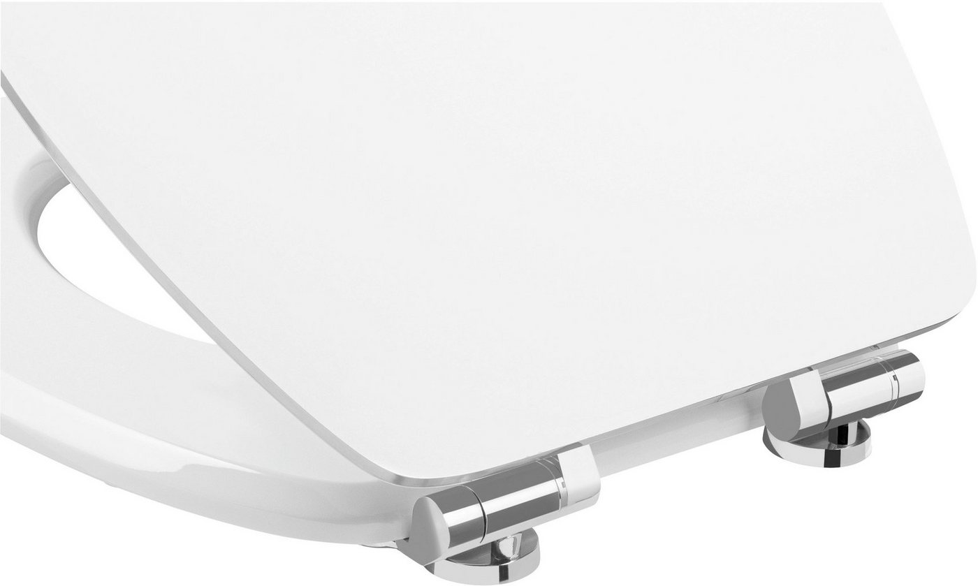 CORNAT WC-Sitz Steel, mit silberfarbener Edelstahlkante – Bild 5 von 5