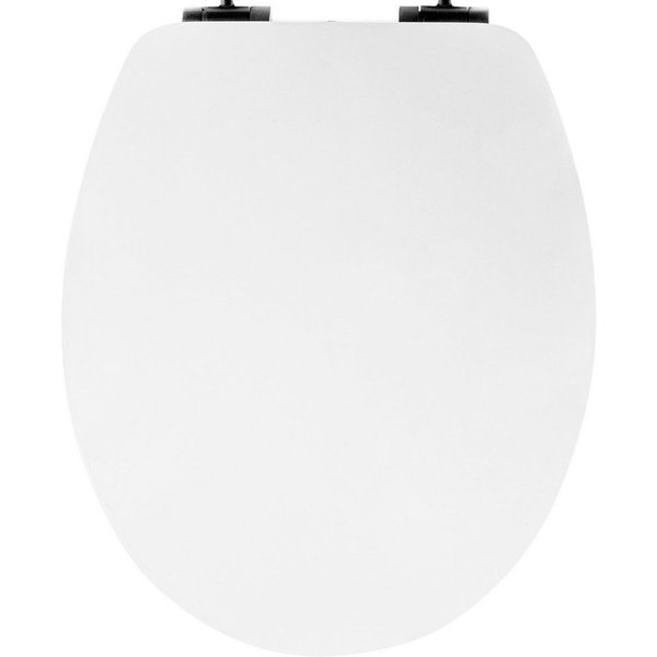CORNAT WC-Sitz WHITE MATT STEEL, mit Absenkautomatik & Schnellbefestigung
