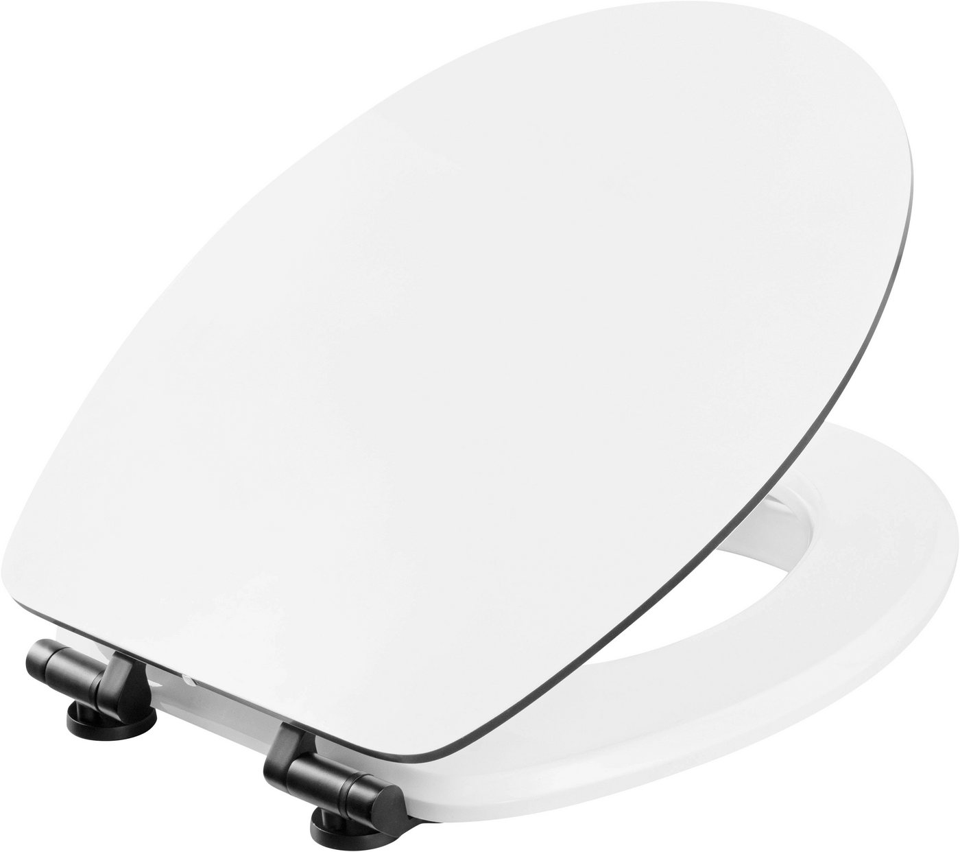 CORNAT WC-Sitz WHITE MATT STEEL, mit Absenkautomatik & Schnellbefestigung – Bild 4 von 5