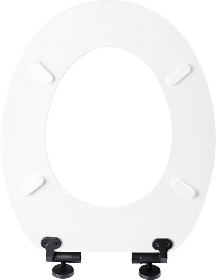 CORNAT WC-Sitz WHITE MATT STEEL, mit Absenkautomatik & Schnellbefestigung – Bild 5 von 5