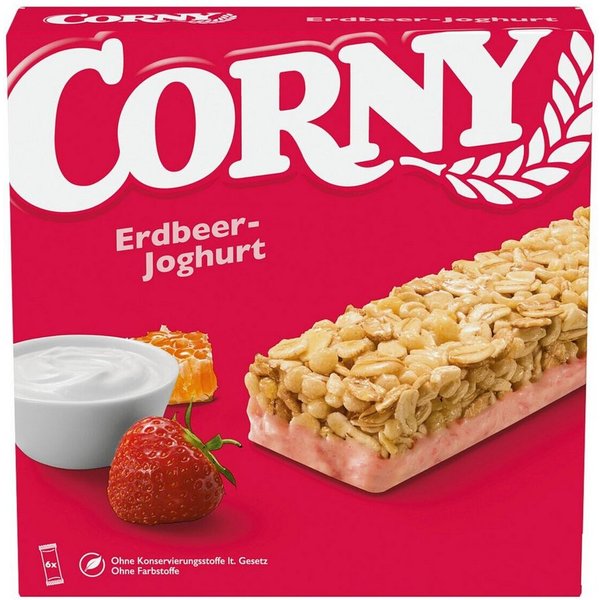 CORNY Riegel Classic Erdbeer-Joghurt, 6 Müsliriegel