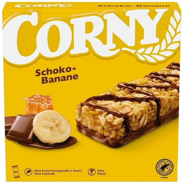 CORNY Riegel Classic Schoko-Banane, 6 Müsliriegel