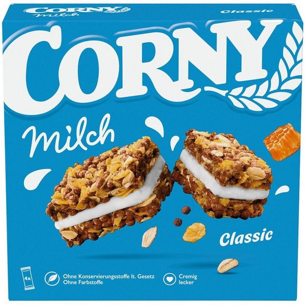 CORNY Riegel Milch Classic, 4 Müsliriegel