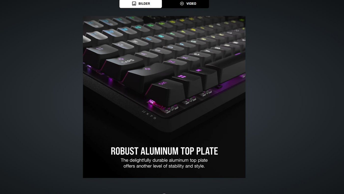 Corsair K70 Core RGB Tastatur – Bild 4 von 5