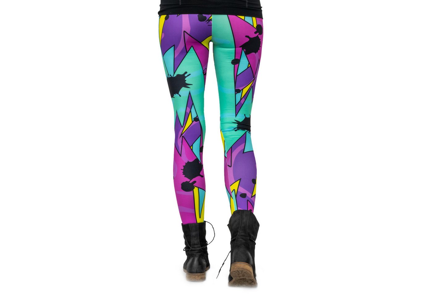 cosey Leggings Neon Line Leggings, 2 Größen (XS–S & M–L) (38/M bis 40/L) Neon Jazz – Bild 2 von 5