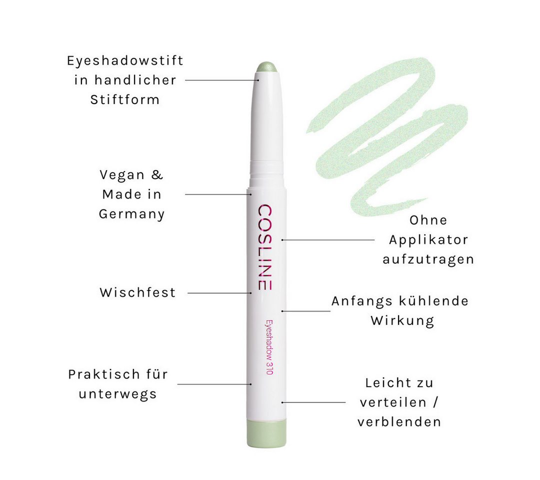 Cosline Cosmetics Lidschatten Eyeshadow, Praktische Stiftform, cremige Textur, langanhaltend, vegan – Bild 3 von 5