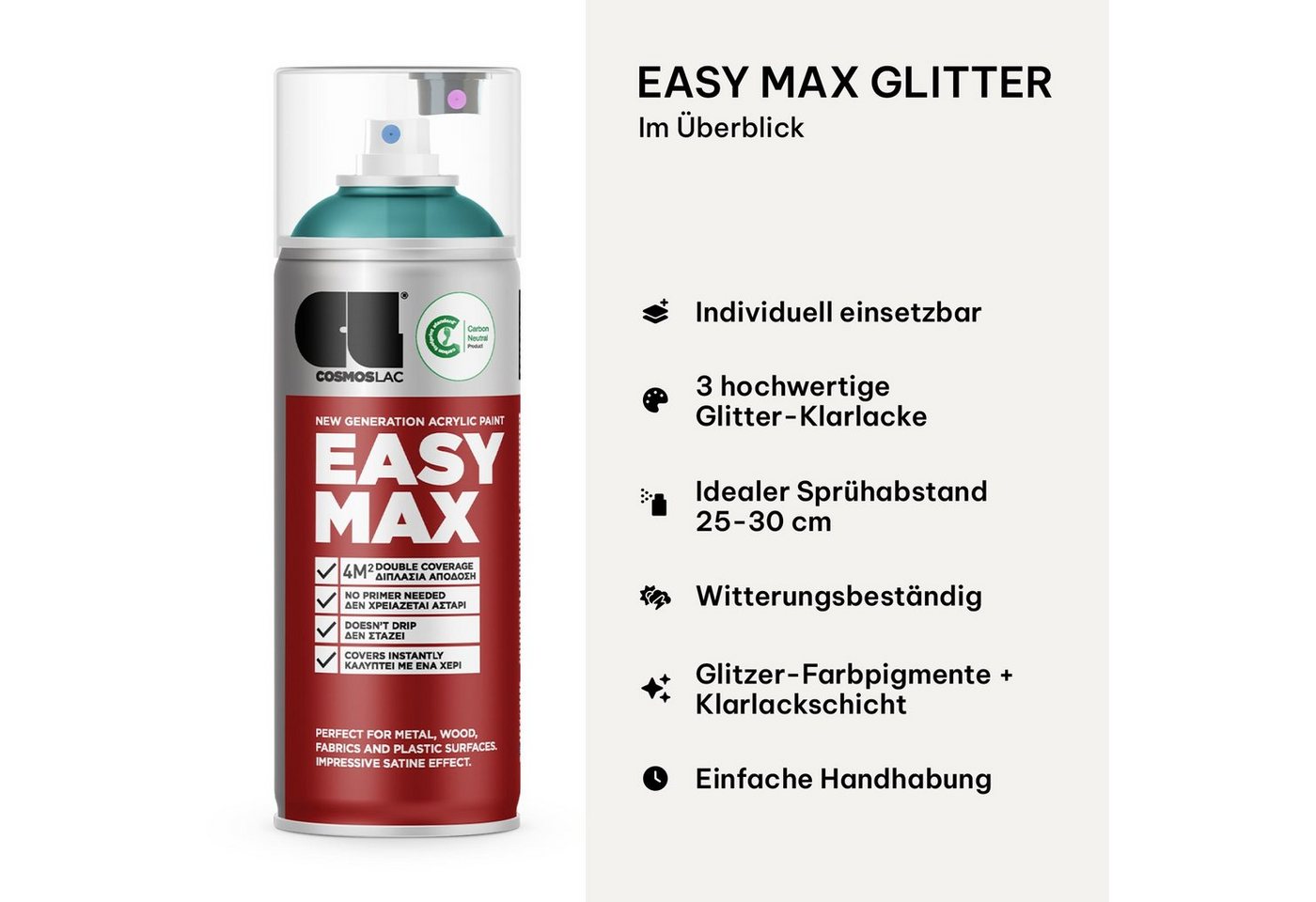COSMOS LAC Sprühflasche Sprühlack Spraydose DIY, Sprühfarbe Acryl Spray, Farbspray Lackspray – Bild 3 von 5