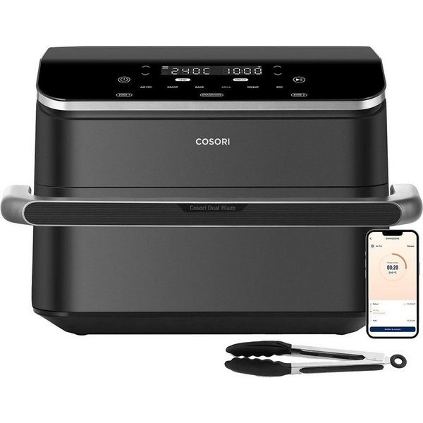 Cosori Fritteuse, 2800 W, 2 x 5 l, 35–240 °C, App-Steuerung, spülmaschinengeeignete Körbe
