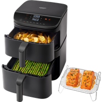 Cosori Fritteuse CAF-DC121-AEUR, Doppelte Heißluftfritteuse, 10,8 l, Touch-Display, vielseitig