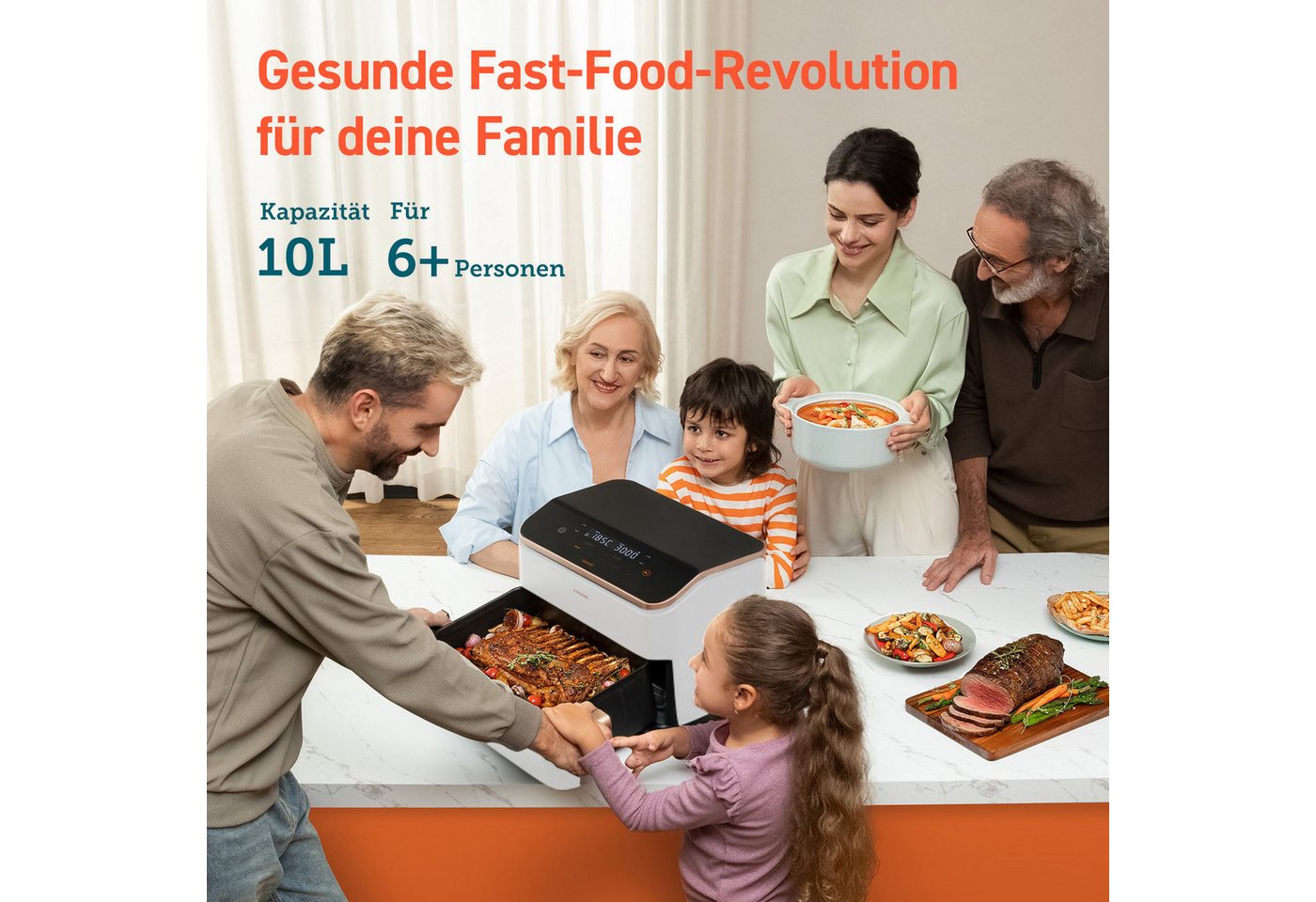 Cosori Heißluftfritteuse CAF-TF101S-WEUR, 2800 W – Bild 5 von 5