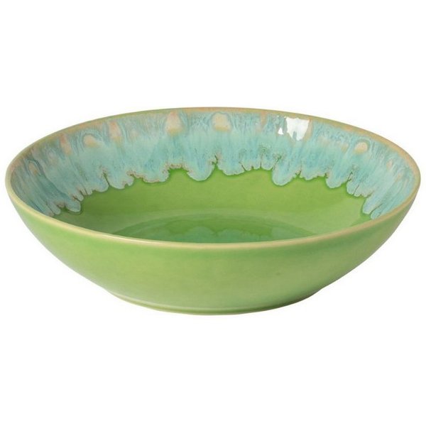 Costa Nova Suppenteller Taormina Lime Green, Teller für Suppe oder Pasta, 21,5 cm, Casafina, (1 St), Hohe Brenntemperaturen, porenfrei hygienisch, wärmeschockbe