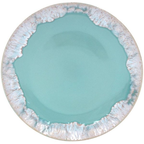 Costa Nova Teller Taormina Aqua, Speiseteller, 27 cm, Casafina, (1 St), Hohe Brenntemperaturen, porenfrei hygienisch, wärmeschockbeständig