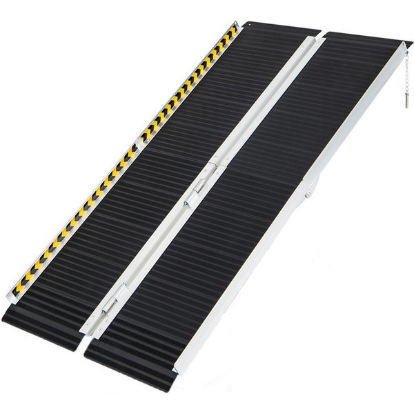 COSTWAY Auffahrrampe, Klapprampe mit Anti-Rutsch bis 272kg 152,5 x74cm