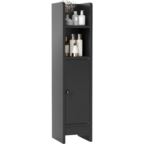 COSTWAY Badkommode, Badschrank Badezimmerschrank schmal, verstellbare Ablagen