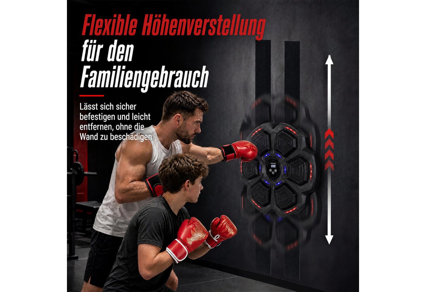 COSTWAY Boxstation mit 10 Geschwindigkeitsstufen & 9 Beleuchtungsmodi, Musik Boxmaschine – Bild 4 von 5